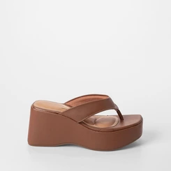 Tamanco Feminino Vizzano Original Anabela Marrom