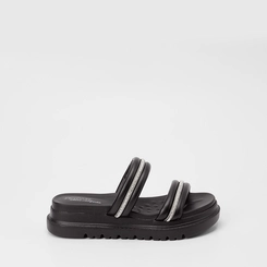 Tamanco Feminino Modare Ultraconforto Tira Dupla Strass Preto