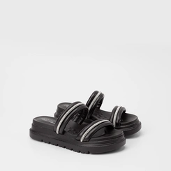 Tamanco Feminino Modare Ultraconforto Tira Dupla Strass Preto