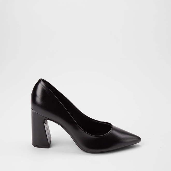 Scarpin Feminino Gabriela Salto Alto Bloco Preto