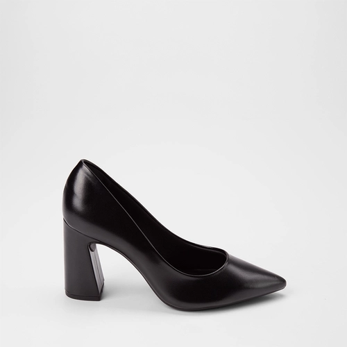 Scarpin Feminino Gabriela Salto Alto Bloco Preto