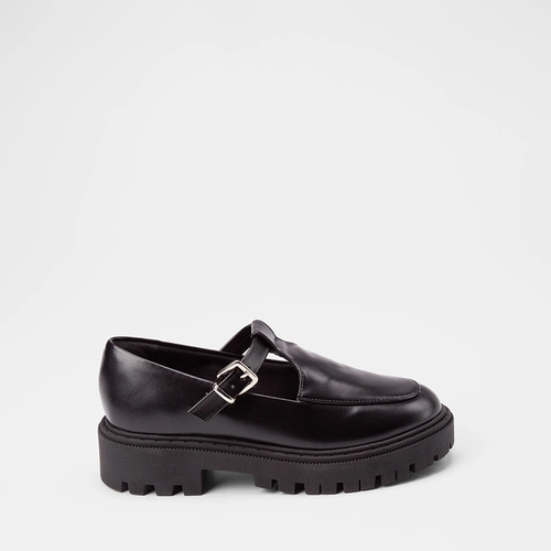 Mocassim Boneca Feminino Gabriela Tratorado Fivela Preto