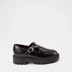 Mocassim Boneca Feminino Gabriela Tratorado Fivela Preto