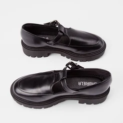 Mocassim Boneca Feminino Gabriela Tratorado Fivela Preto