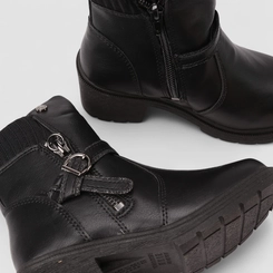 Bota Coturno Infantil Pink Cats Zíper Fivela Preto