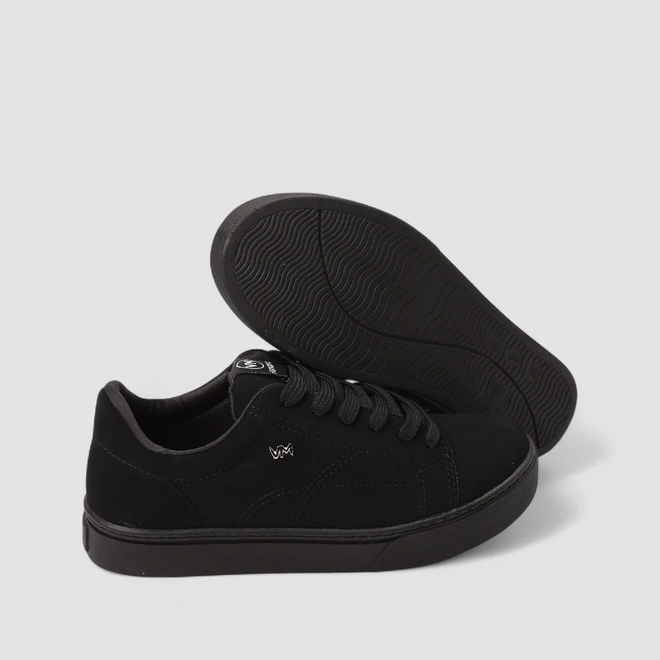 Tênis Casual Feminino Via Marte Nobuck Preto