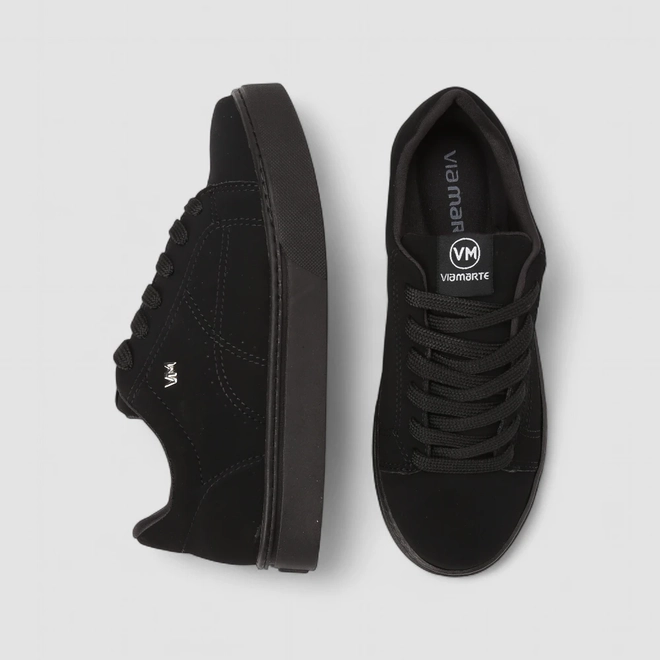 Tênis Casual Feminino Via Marte Nobuck Preto
