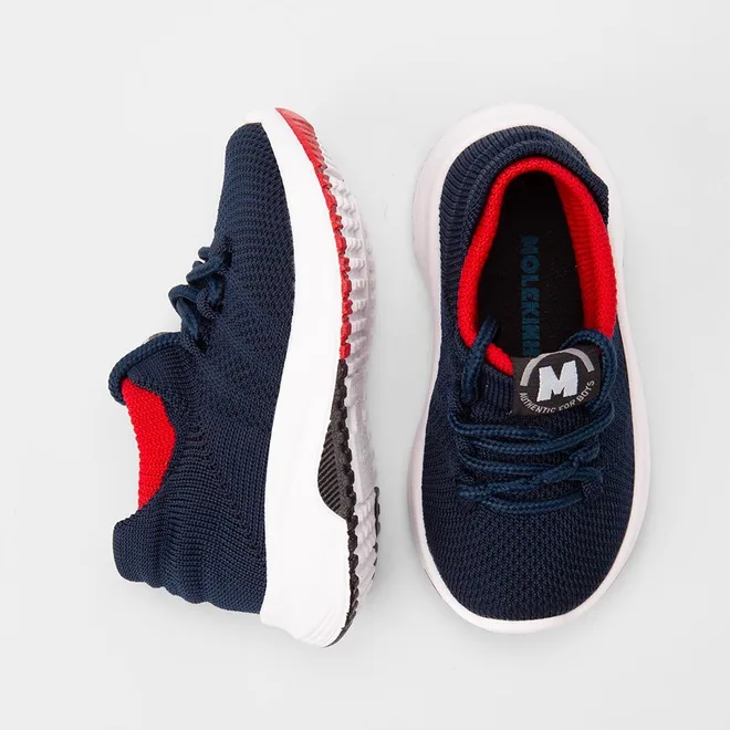 Tênis Casual Bebê Molekinho Knit Marinho