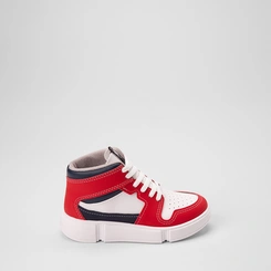 Tênis Casual Infantil Molekinho Branco & Vermelho