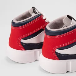 Tênis Casual Infantil Molekinho Branco & Vermelho