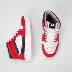 Tênis Casual Infantil Molekinho Branco & Vermelho