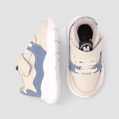 Tênis Casual Bebê Molekinho Tira Contato Off White