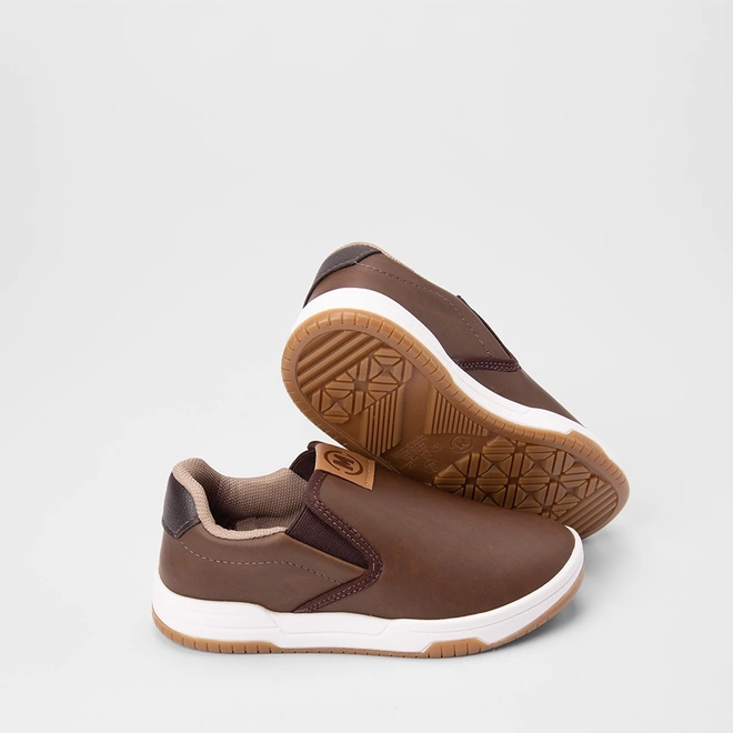 Slip On Infantil Molekinho Calce Fácil Marrom