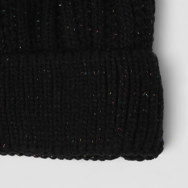 Touca STZ Tricô Detalhe Fios Brilhantes Preto
