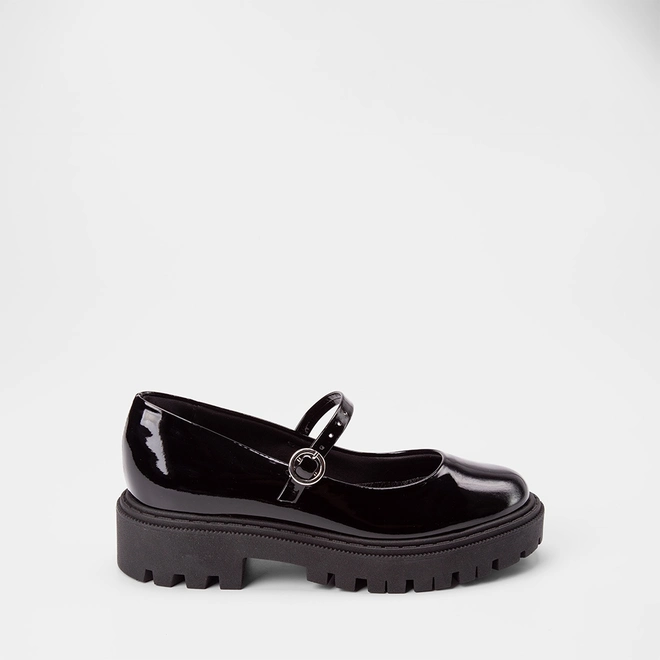 Mocassim Boneca Feminino Gabriela Tratorado Verniz Preto