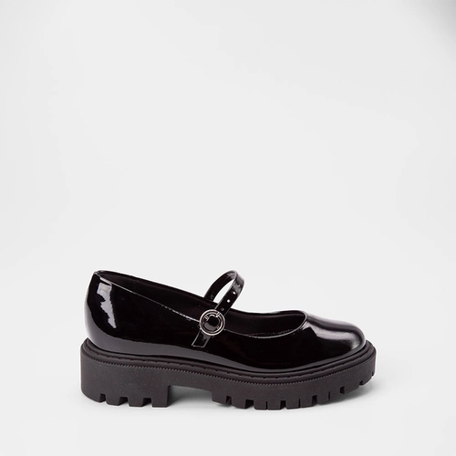 Mocassim Boneca Feminino Gabriela Tratorado Verniz Preto