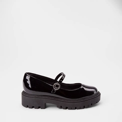 Mocassim Boneca Feminino Gabriela Tratorado Verniz Preto