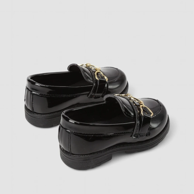 Mocassim Infantil Gabrielinha Detalhe Corações Preto
