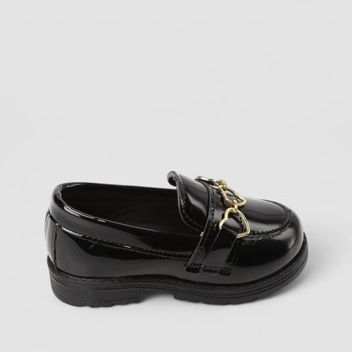 Mocassim Infantil Gabrielinha Detalhe Corações Preto