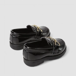 Mocassim Infantil Gabrielinha Detalhe Corações Preto