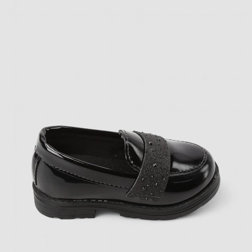 Mocassim Infantil Gabrielinha Verniz Glitter Preto