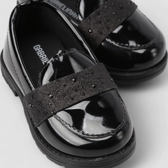 Mocassim Infantil Gabrielinha Verniz Glitter Preto