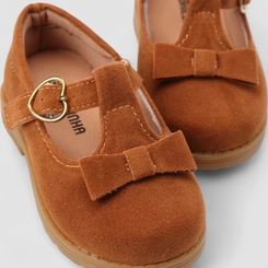 Sapatilha Mary Jane Infantil Gabrielinha Fivela Coração Caramelo