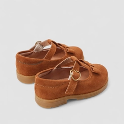 Sapatilha Mary Jane Infantil Gabrielinha Fivela Coração Caramelo