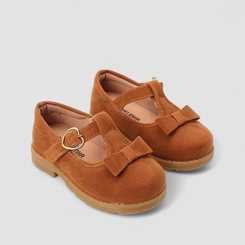 Sapatilha Mary Jane Infantil Gabrielinha Fivela Coração Caramelo