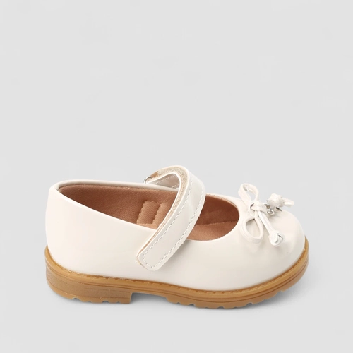 Sapatilha Bebê Gabrielinha Boneca Verniz Laço Off White