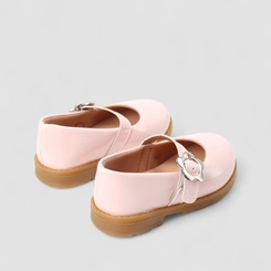 Sapatilha Infantil Gabrielinha Verniz Fivela Flor Rosa