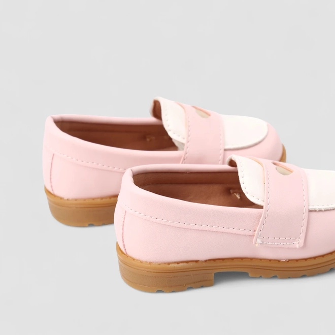 Mocassim Infantil Gabrielinha Detalhe Coração Rosa