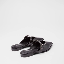 Mule Boneca Feminino Gabriela Detalhe Rebite Preto