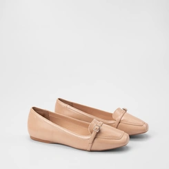 Sapatilha Feminina Gabriela Enfeite Fivela & Strass Bege