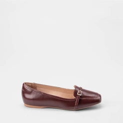 Sapatilha Feminina Gabriela Enfeite Fivela & Strass Vinho