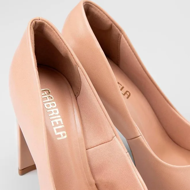 Scarpin Feminino Gabriela Salto Alto Nude