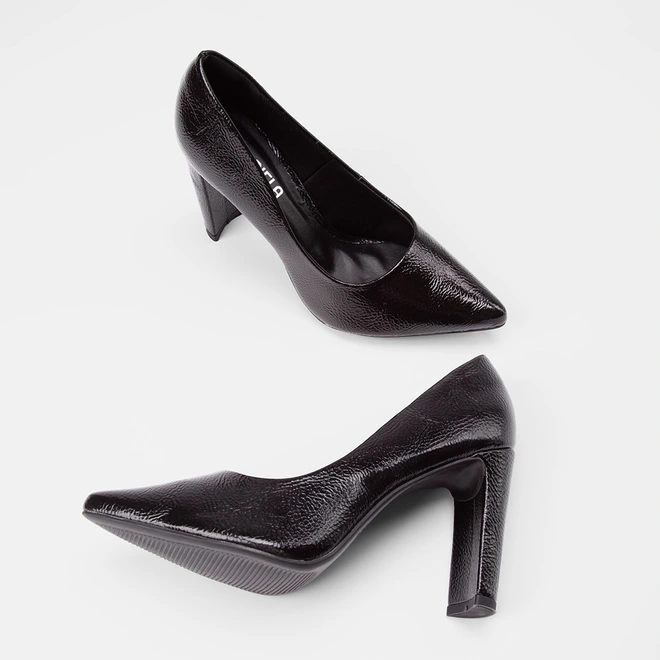 Scarpin Feminino Gabriela Salto Alto Verniz Preto