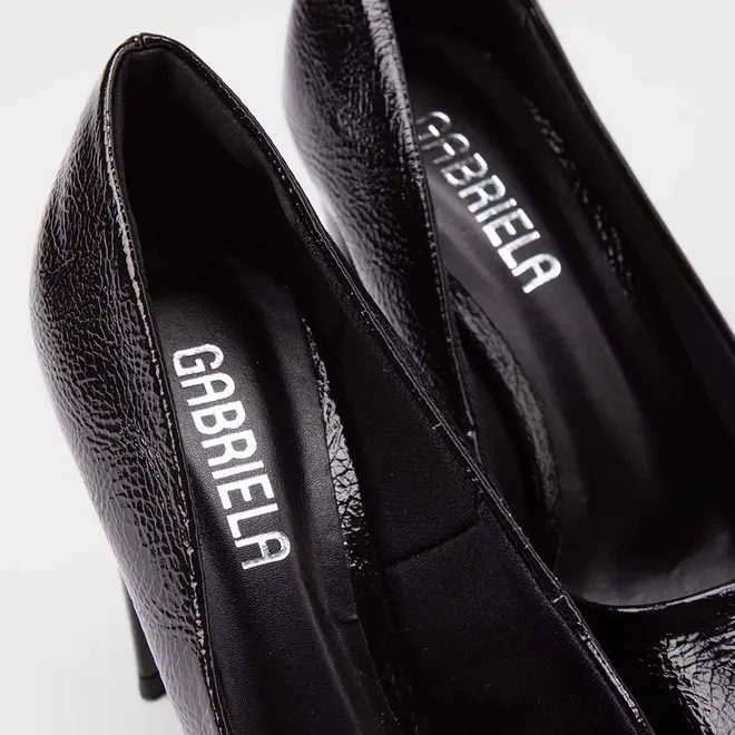 Scarpin Feminino Gabriela Salto Alto Verniz Preto