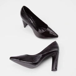 Scarpin Feminino Gabriela Salto Alto Verniz Preto
