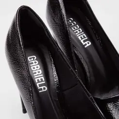 Scarpin Feminino Gabriela Salto Alto Verniz Preto