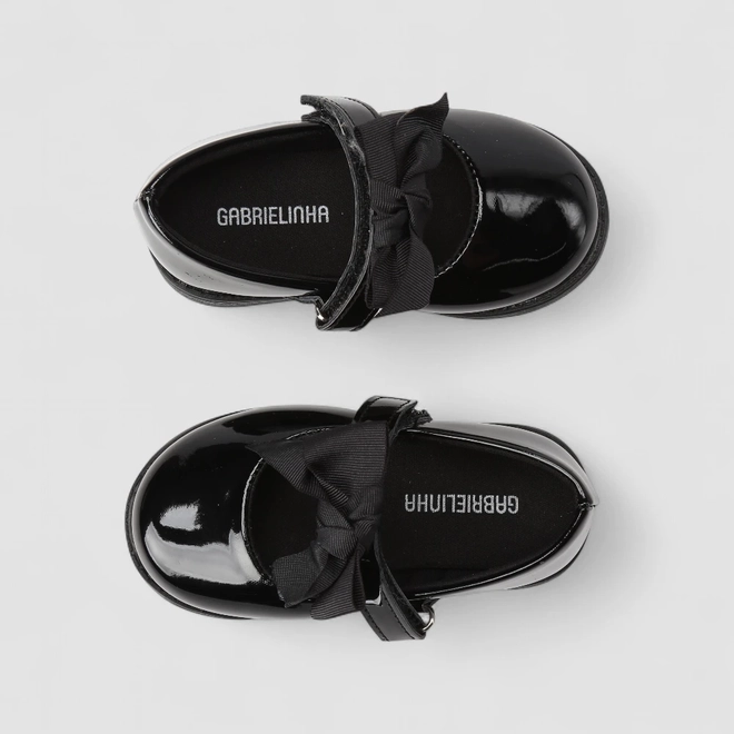 Mocassim Menina Gabrielinha Detalhe Laço Preto