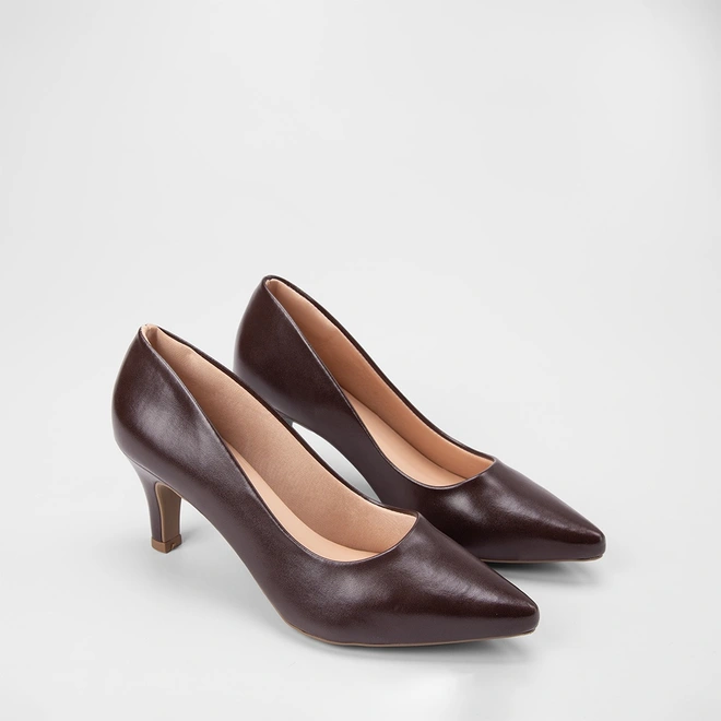 Scarpin Feminino Penélope Salto Médio Marrom