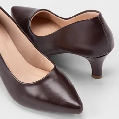 Scarpin Feminino Penélope Salto Médio Marrom