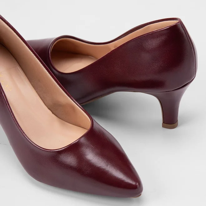 Scarpin Feminino Penélope Salto Médio Vinho