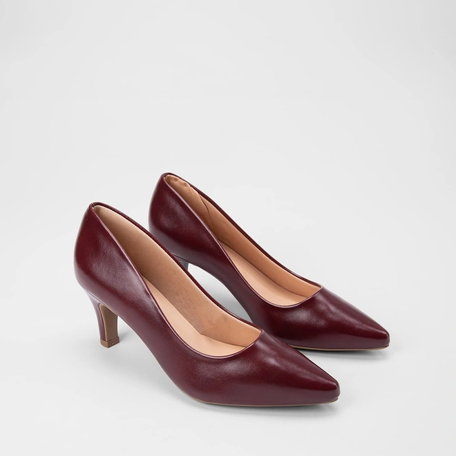 Scarpin Feminino Penélope Salto Médio Vinho