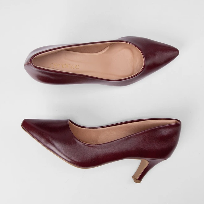 Scarpin Feminino Penélope Salto Médio Vinho