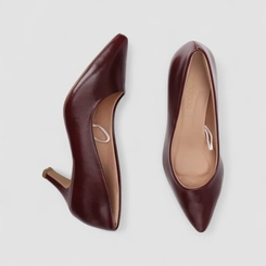 Scarpin Feminino Penélope Salto Médio Vinho