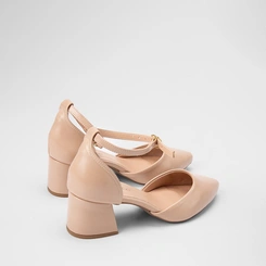 Scarpin Feminino Penélope Salto Bloco Médio Nude