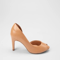 Peep Toe Feminina Gabriela Salto Reto Alto Nude