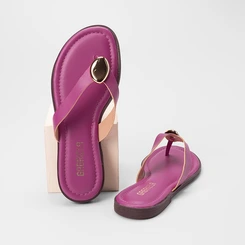 Rasteira Feminina Gabriela Detalhe Bold Roxo